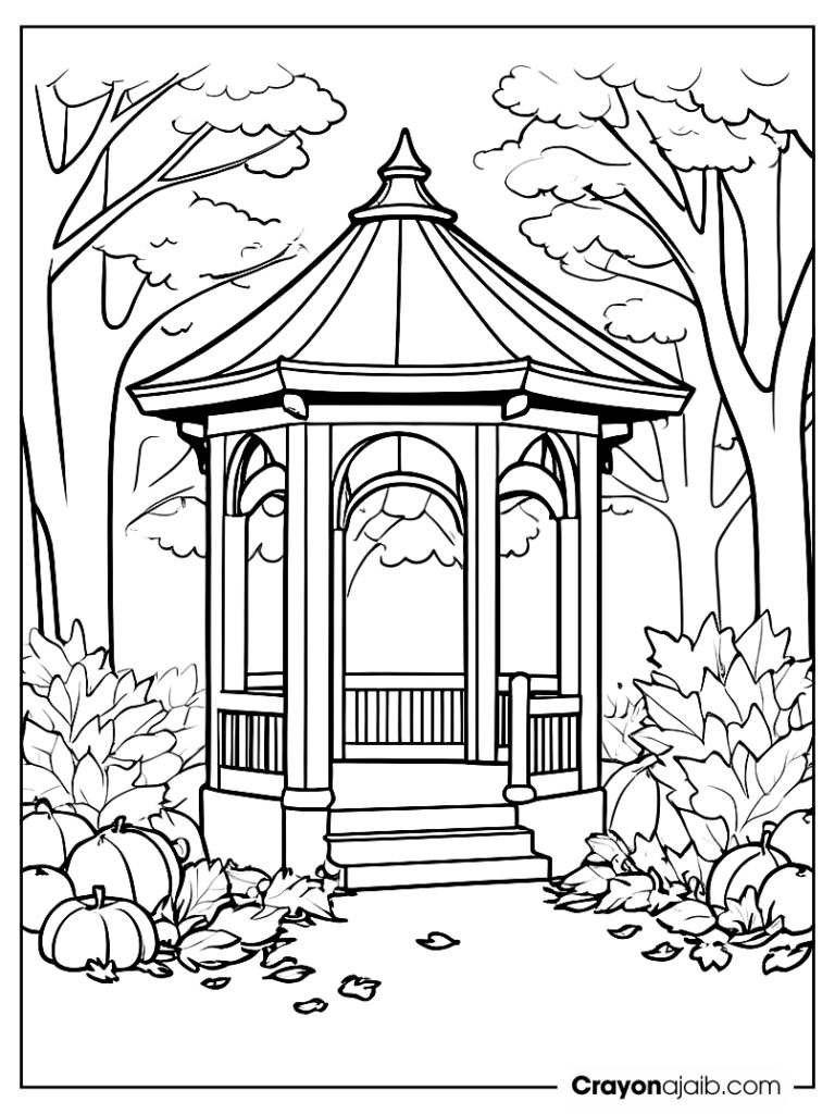 Garden gazebo coloring page ca