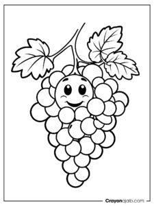 Happy grapes coloring page ca