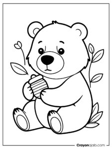 Honey bear coloring page ca