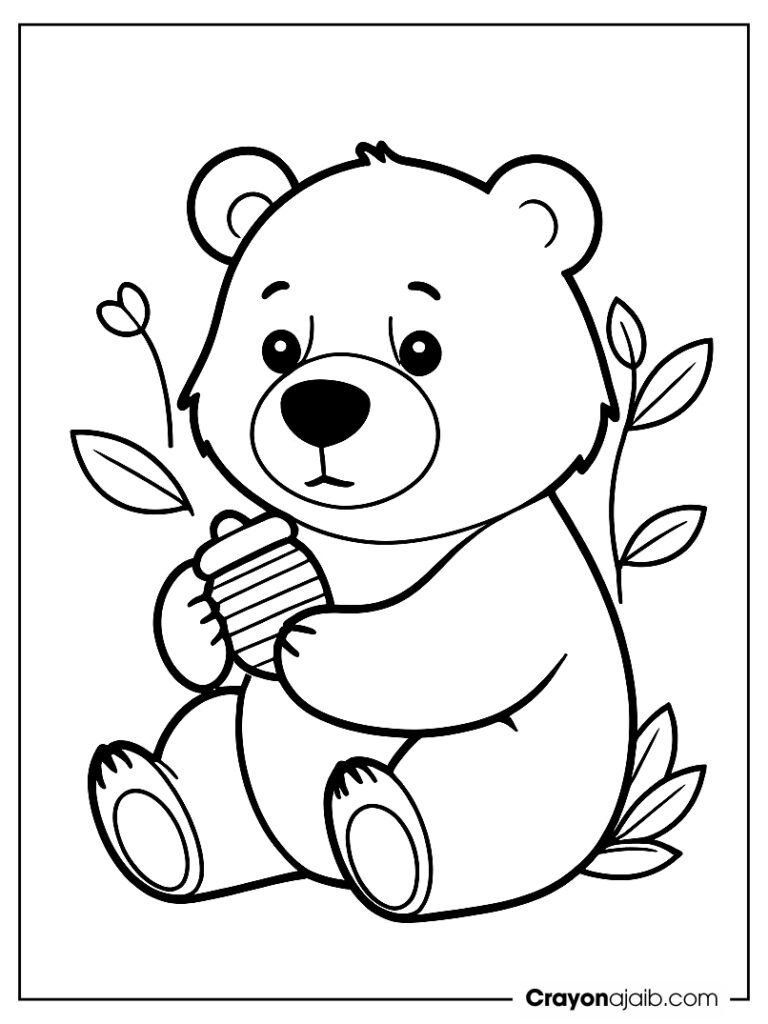 Honey bear coloring page ca