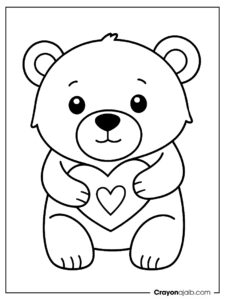 Loving bear coloring page ca