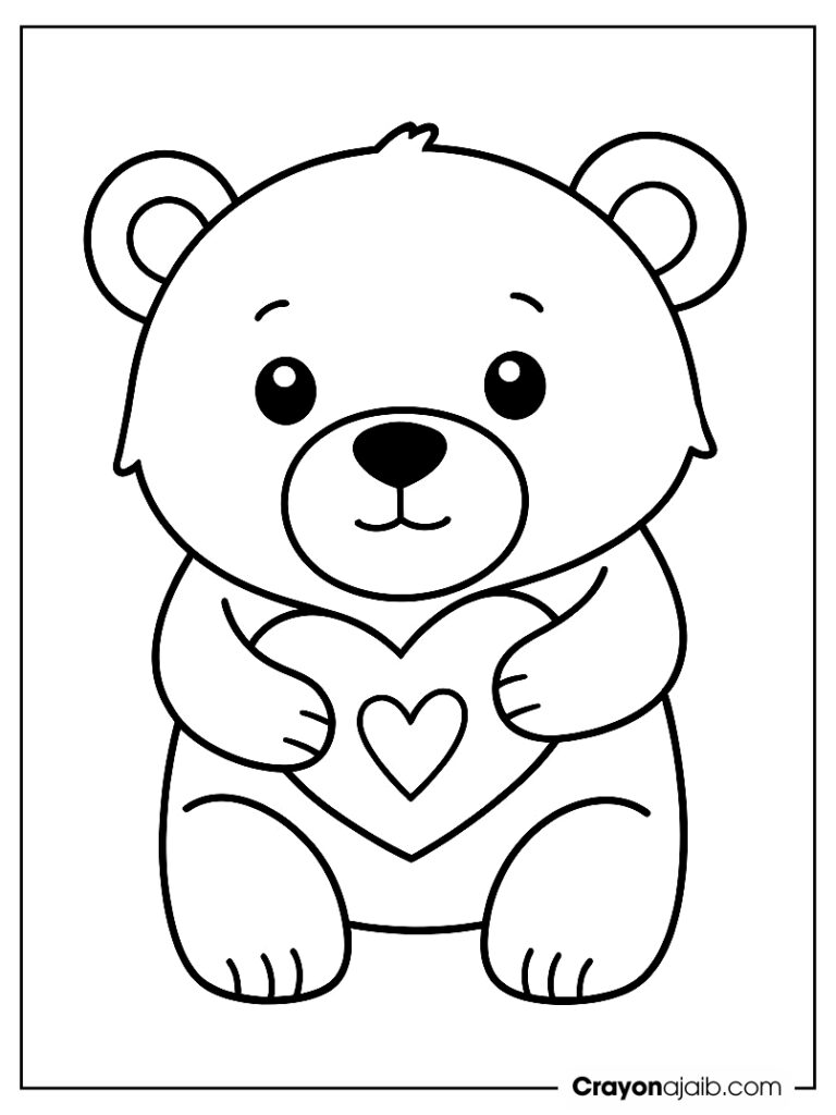 Loving bear coloring page ca