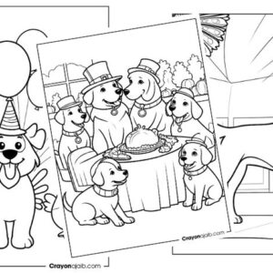 Making memories with thanksgiving dog show coloring pages