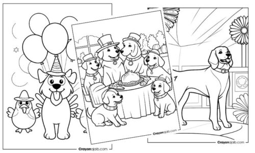 Making memories with thanksgiving dog show coloring pages