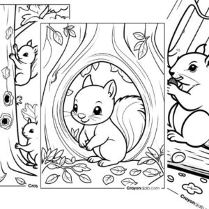 Printable squirrel coloring pages for kids ca