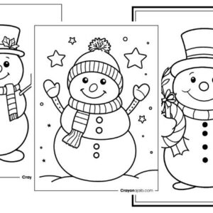 Snowman coloring pages ideas for kids crayonajaib