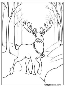 Estive reindeer coloring page ca