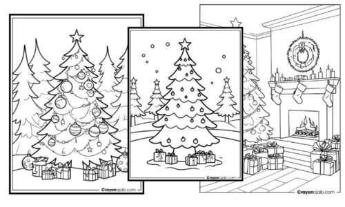 Trending now christmas trees coloring pages