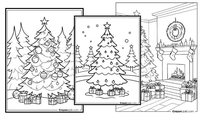 Trending now christmas trees coloring pages